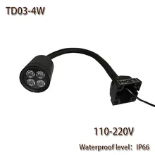 HNTD 4 Вт AC 110 В/220 В светодиодный мягкий стержень света водонепроницаемый IP66 CNC машина рабочего освещения TD03 светодиодный прожекторы Горячая