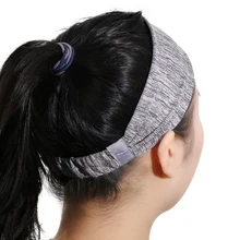 Женская хлопковая тюрбан с узлом, 1 шт., дышащая широкая эластичная повязка на голову, прочная спортивная лента для волос при занятиях йогой