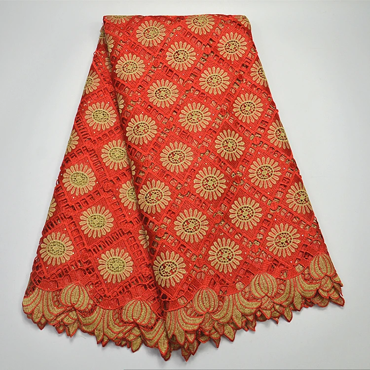 

High-End Lace Fabric 2018, Ankara Wax Lace Fabric,African Lace Fabric , New Wax Cord Lace For Women Wedding Party Dress