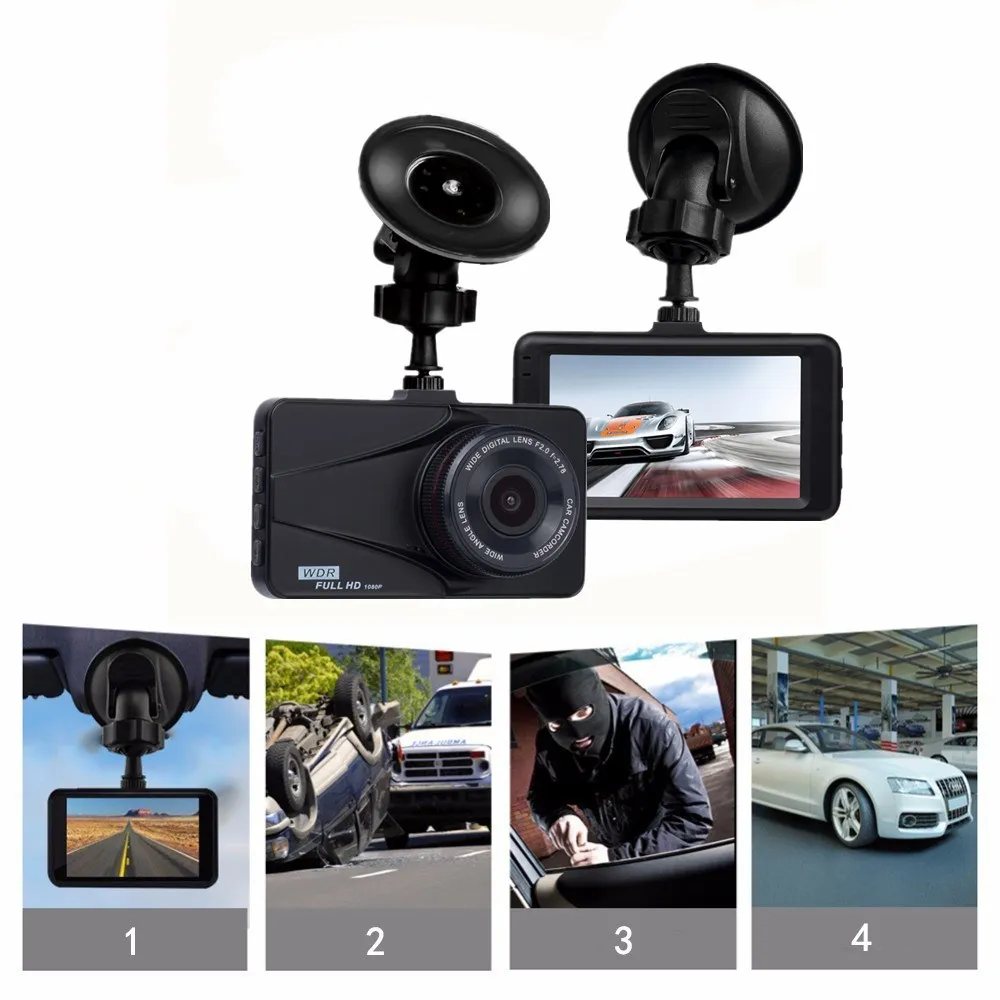 1080P Full HD Dashboard Camera 3 0 &quotэкран Автомобильная камера DVR рекордер с ночным видением g