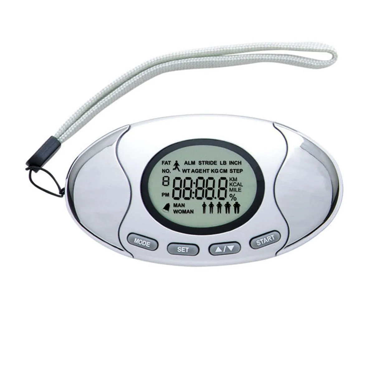 

Step Counter Walking 3D Digital Pedometer with Strap Accurately Track Steps and Miles Multi-Function Pocket Pedometer