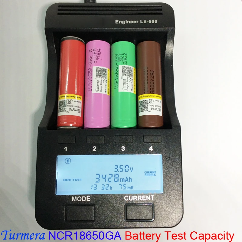 Test capacity Turmera ncr18650GA 01
