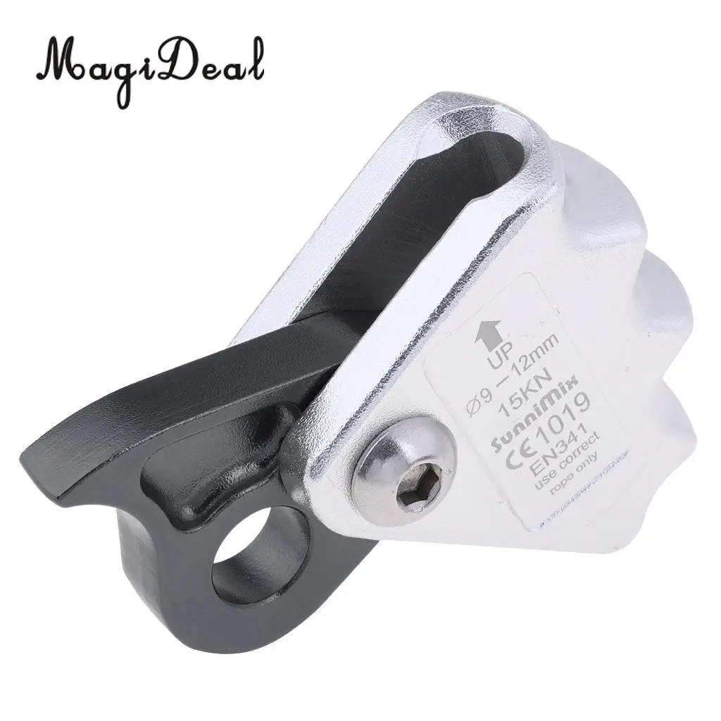 Rock Climbing Grab Fall Arrest Rope Grab Clamp Ascender For 9mm-12mm Rope