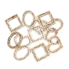 Деревянные изделия ручной работы аксессуары для дома скрапбукинги живопись DIY Натуральное кружево фоторамка круглые орнаменты 50-60 мм 10 шт