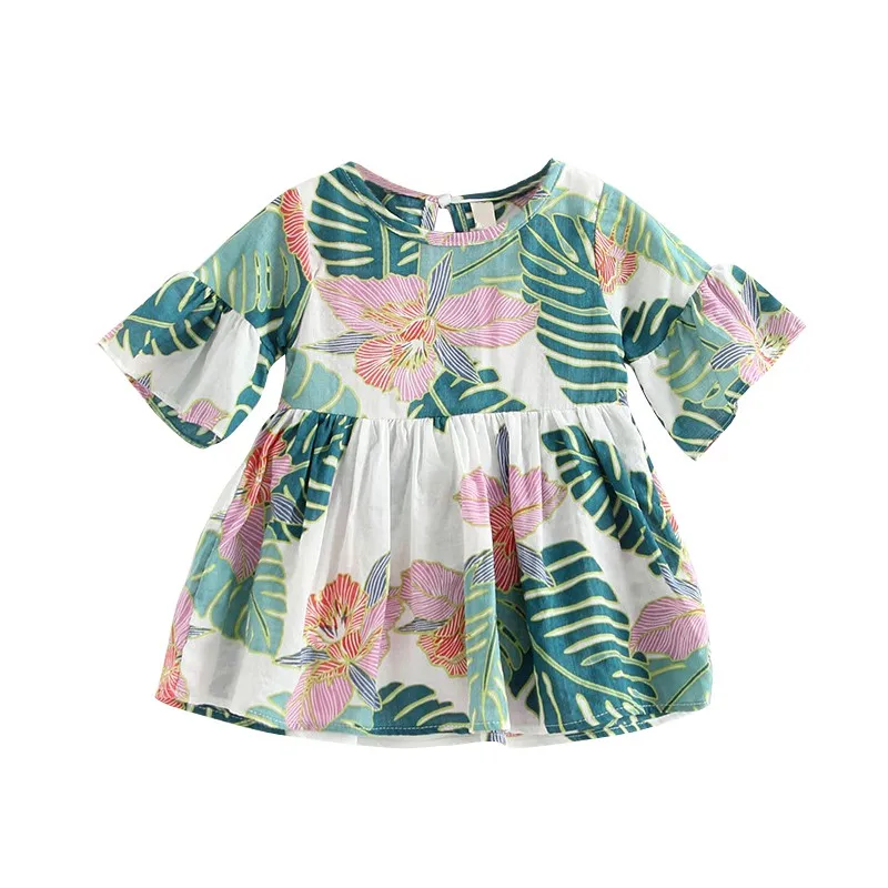 Летняя блузка для маленьких девочек дышащая рубашка для девочек; детская блузка; топы для малышей; блузка для младенцев с цветочным принтом - Цвет: A