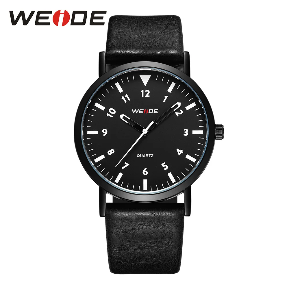 

WEIDE New Fashion Men Watches Analog Quartz Wristwatches 30M Waterproof Chronograph Sport Date Leather Band Watches montre homme
