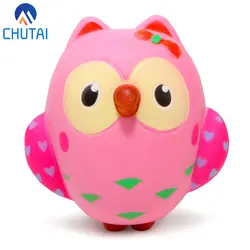 Jumbo Kawaii Сова животных мягкими медленно нарастающее при сжатии игрушки телефон пристяжной талисман кулон хлюпает мягкие душистые подарок