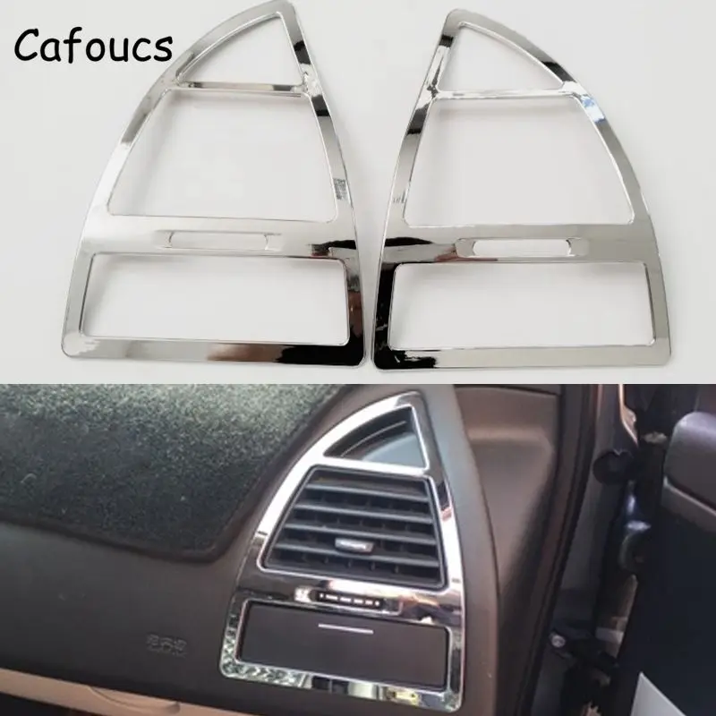 

Cafoucs For Citroen C4 Chrome Air Outlet Frame Sticker For C-Quatre 2008-2016 Air Conditioner Decoration Cover
