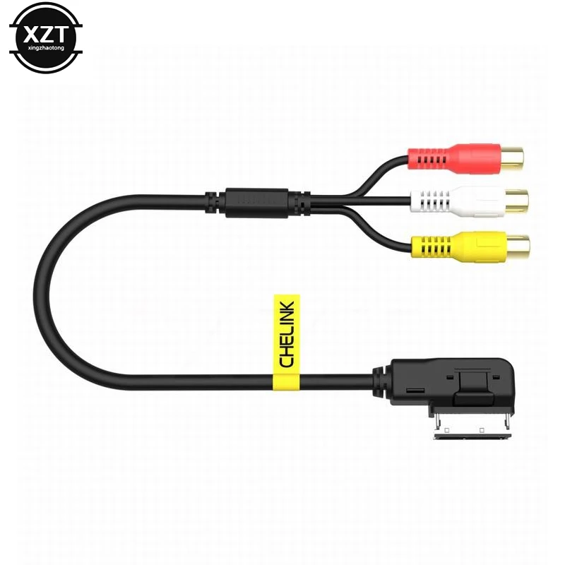 

1pcs For VW For Audi AMI AUX Cable Adapter A3 A4 A6 A7 A8 Q5 Q7 R8 AMI MMI RCA 3RCA DVD Video Audio Input Wire Adapter hot sale