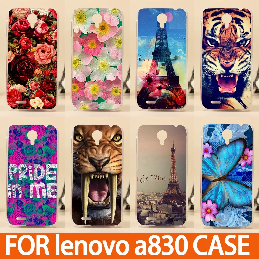 

For Lenovo a830 a 830 Back Cover shell for Lenovo A830 Case Cute Cartoon Painted Hard Cover Case