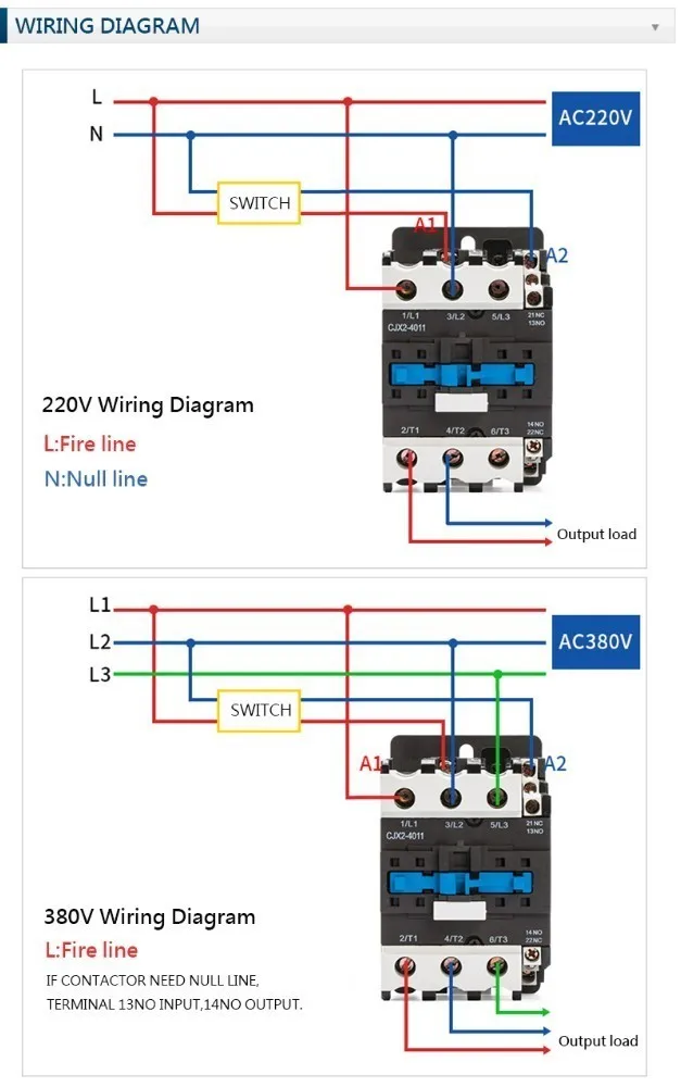 CJX2-5011 AC Contator 50A 3 фазы 3-полюсный LC1 380 V 220 V 110 V 36 V 24 V 3 P+ 1NO+ 1NC 50/60Hz Din рейка крепление AC Contator