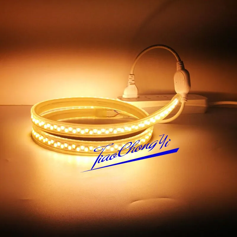 Светодиодная лента 180 светодиодов/м 220 В 5730 5630 SMD теплый белый гибкая