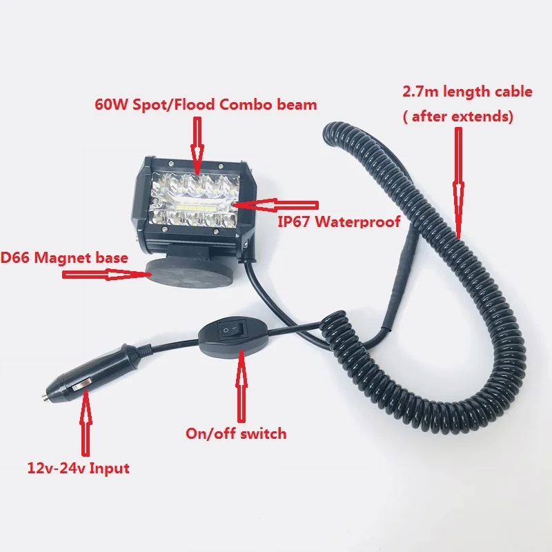 Точечный/пучковый комбинированный неодимовый магнит портативный автомобильный головной светильник для кемпинга, рыбалки, охоты, спасательного поиска, внедорожный светильник для вождения