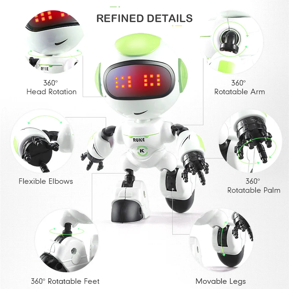 R8 LUKE Intelligent Smart Robot Touch Control DIY Gesture Talk Smart Mini RC Robot Zinc Alloy & ABS Toys for kids (6)