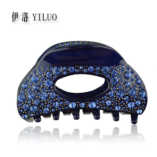 

Women Hair Accessories Top Quality Luxury Rhinestone Hair Clip Hollow Crystal Cellulose Acetate Hair Claw