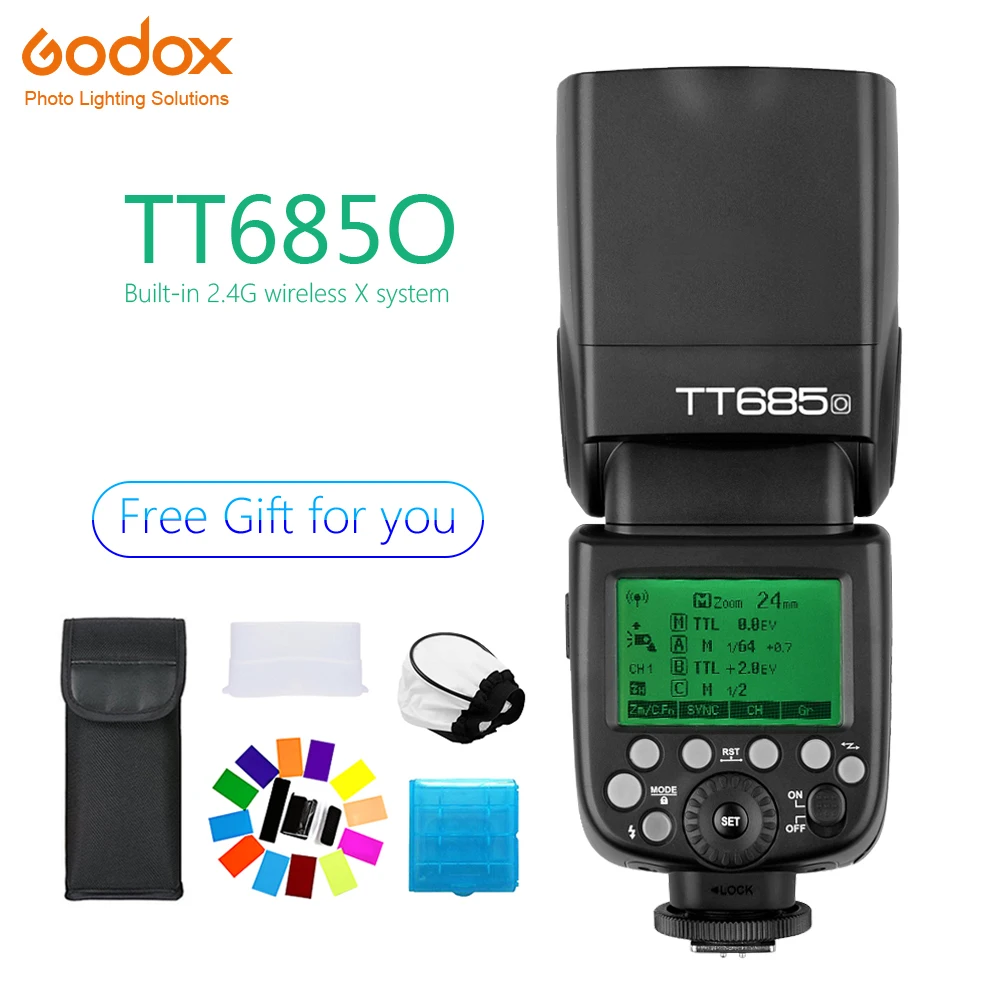

Godox TT685 TT685O Speedlite Flash Wireless TTL 2.4G Wireless HSS 1/8000s for Olympus E-M10II/E-M5II/E-M1/E Camera photography