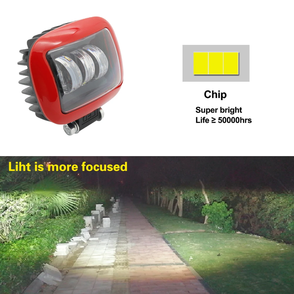 BlackRed 30W Car Headlight Auto Driving Fog Light Car Led Working Light for 4WD ATV SUV UTV UTE Off Roads Lights Work Lamp  (30)