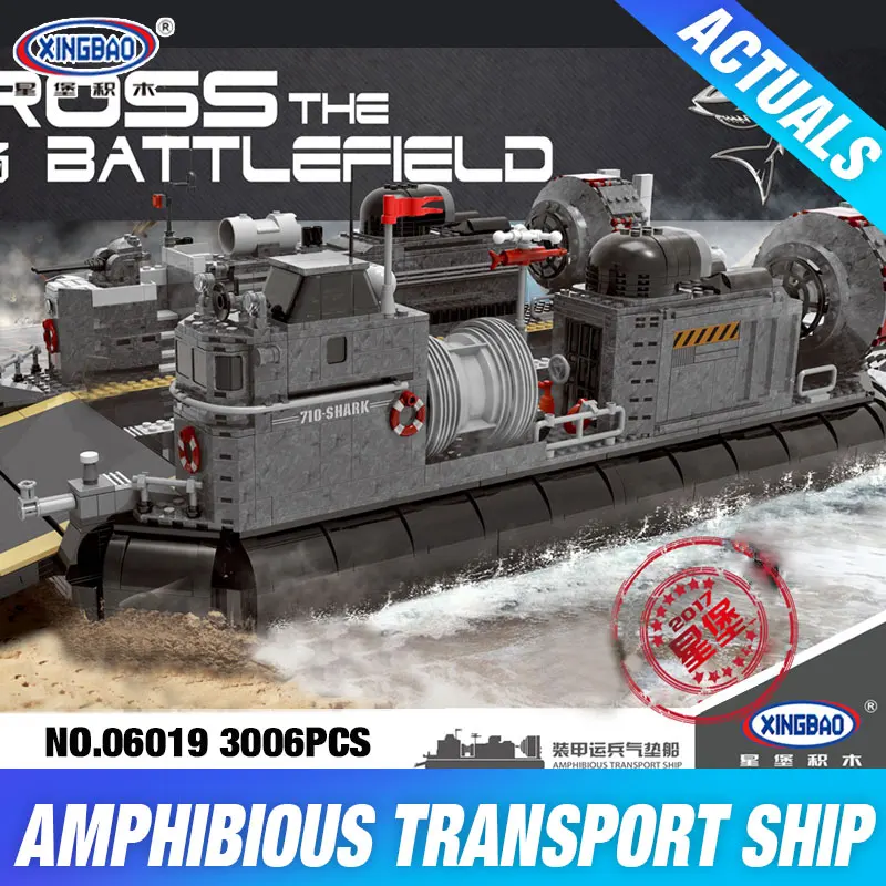

XINGBAO 06019 Genuine The Amphibious Transport Ship Set Military Series Building Bricks Blocks Toys As Christmas Gifts