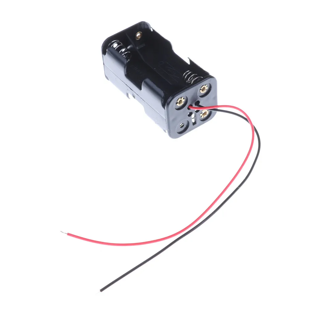 Black 3V Plastic Battery Power Holder Box Models Kit Part Toy Hobby 2 AA Size