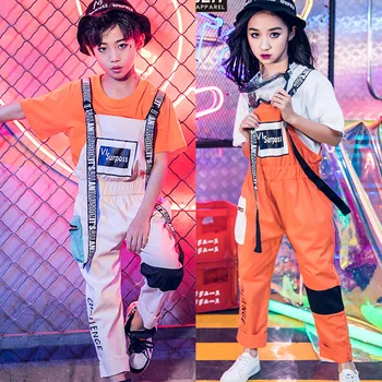 

Jazz Dance Costumes Boys Kids Dancing Performance Costume Streetwear Hip Hop Short Sleeve Street Clothing Stage Wear Set DN3470
