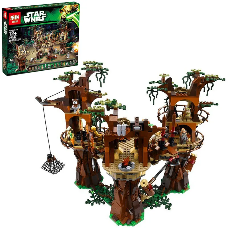 

1990pcs Lepin Wars on Star 05047 Ewok Village Building Blocks Juguete Para Construir Bricks Toys Compatible Legoinglys 10236