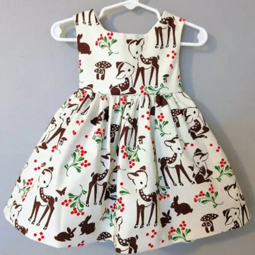 

UK Kids Baby Girl Lace Cartoon Floral Party Pageant Dress Sundress