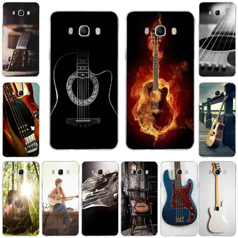 Мягкий силиконовый чехол с надписью Love Guitar для телефона из ТПУ Samsung Galaxy A3 A5 A7 J2 J3 J4