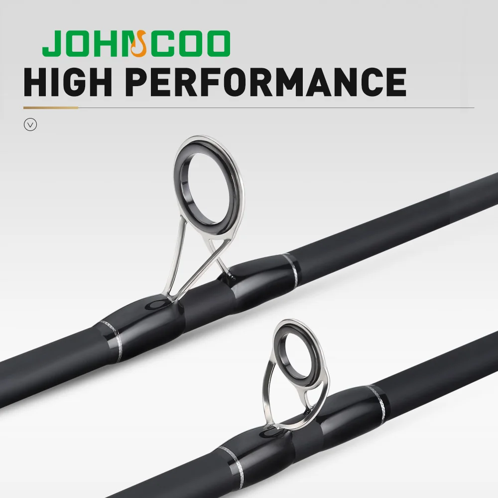 JOHNCOO Carbon Fishing Rod 2.7m 3.0m MH H Power 10-45g Baitcasting Rod Sea  Bass Inshore Fishing Rod 3 Sections Spinning Rod