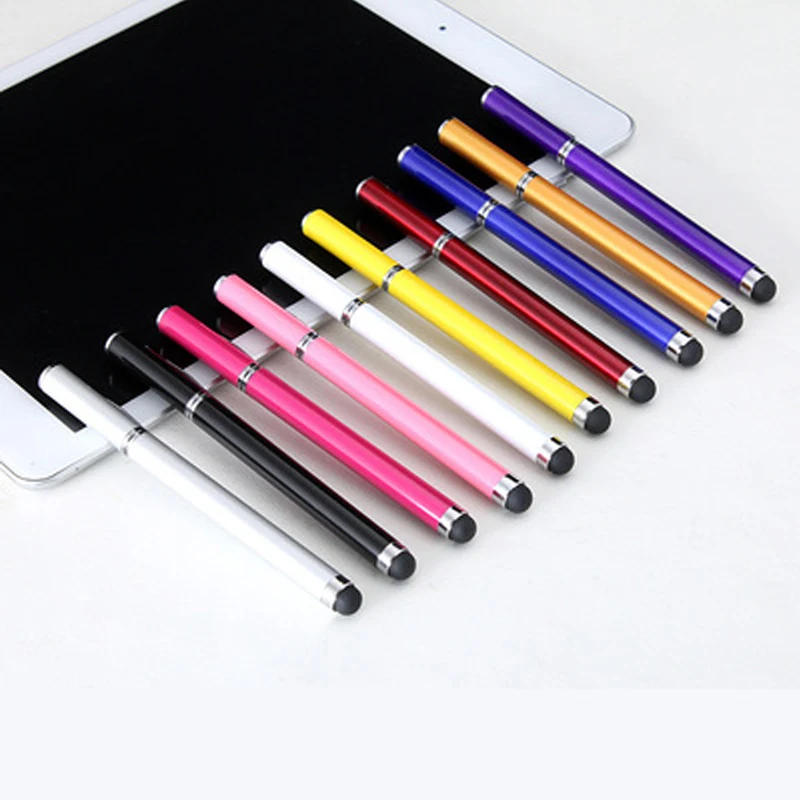 

1Pcs 12cm Aluminum shell capacitor ballpoint pen for business Writing/Signing for touching Tablet screen pure color optional