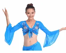 2018 New sexy women tribal belly dance tops long sleeve belly dancing costume on sale