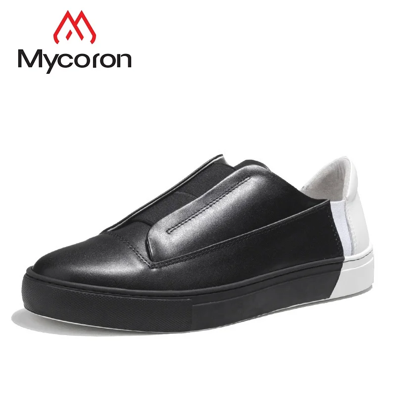 

MYCORON 2018 Spring/Autumn Brand Men Shoes High Quality Genuine Leather Wear Resisting Casual Boots Fahsion Sapato Masculino