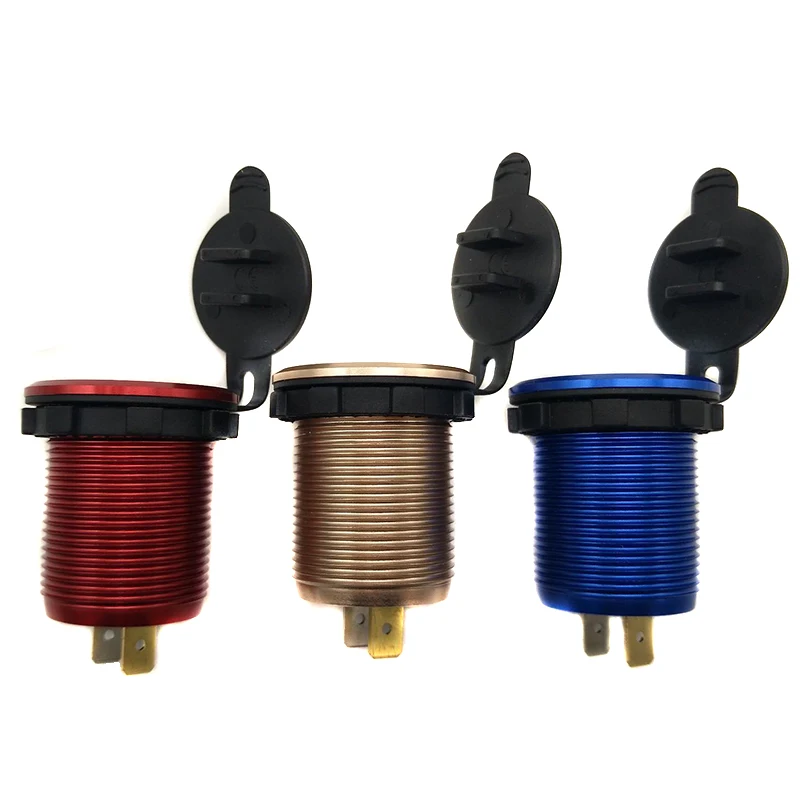 Автомобильное зарядное устройство Dual USB QC3.0 гнездо адаптера питания прочный портативный алюминиевый сплав автомобильный Стайлинг