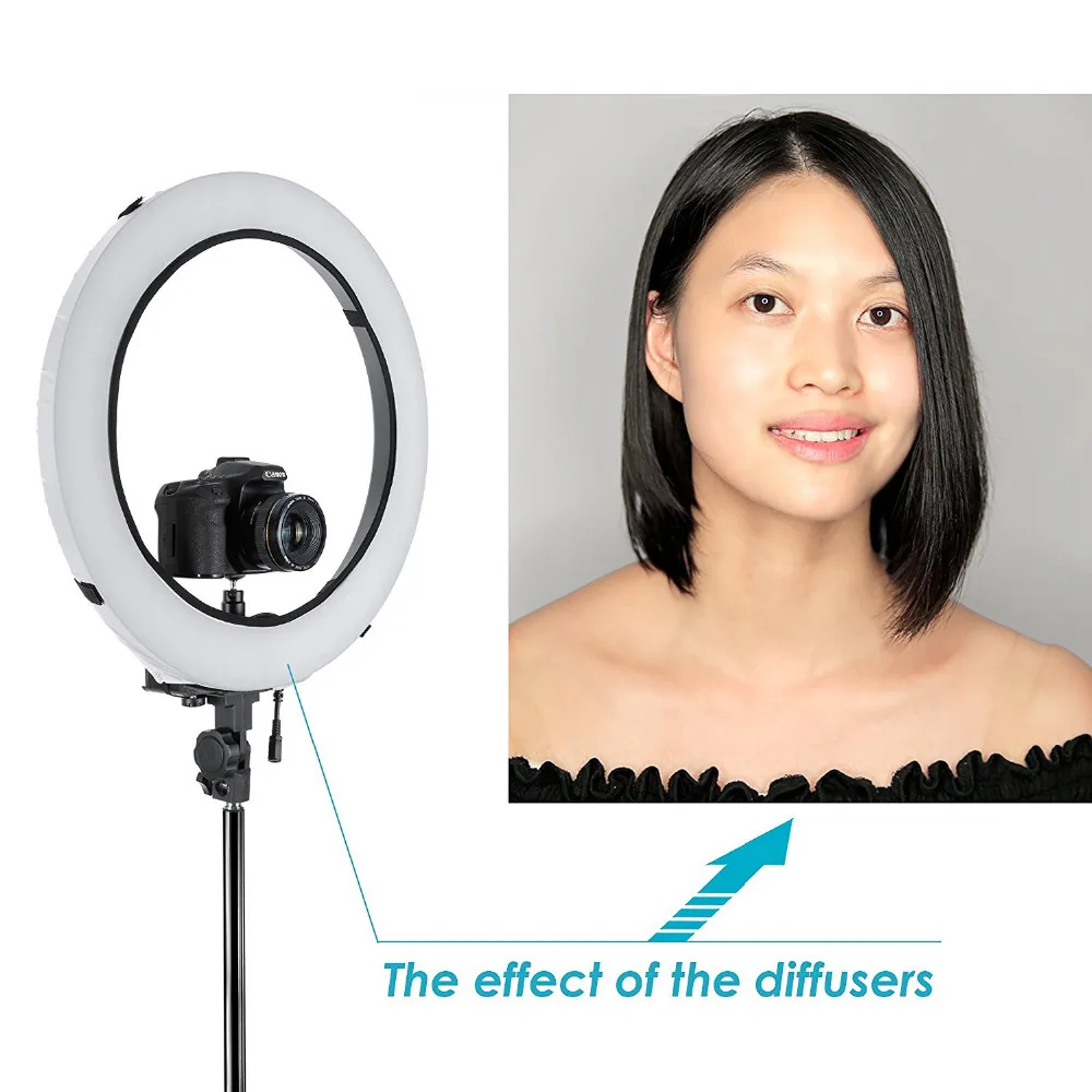 

Neewer 18inches Collapsible Photography Video Light Softbox Diffuser for 75W(600W Equivalent) Ring Fluorescent Light Flash Light