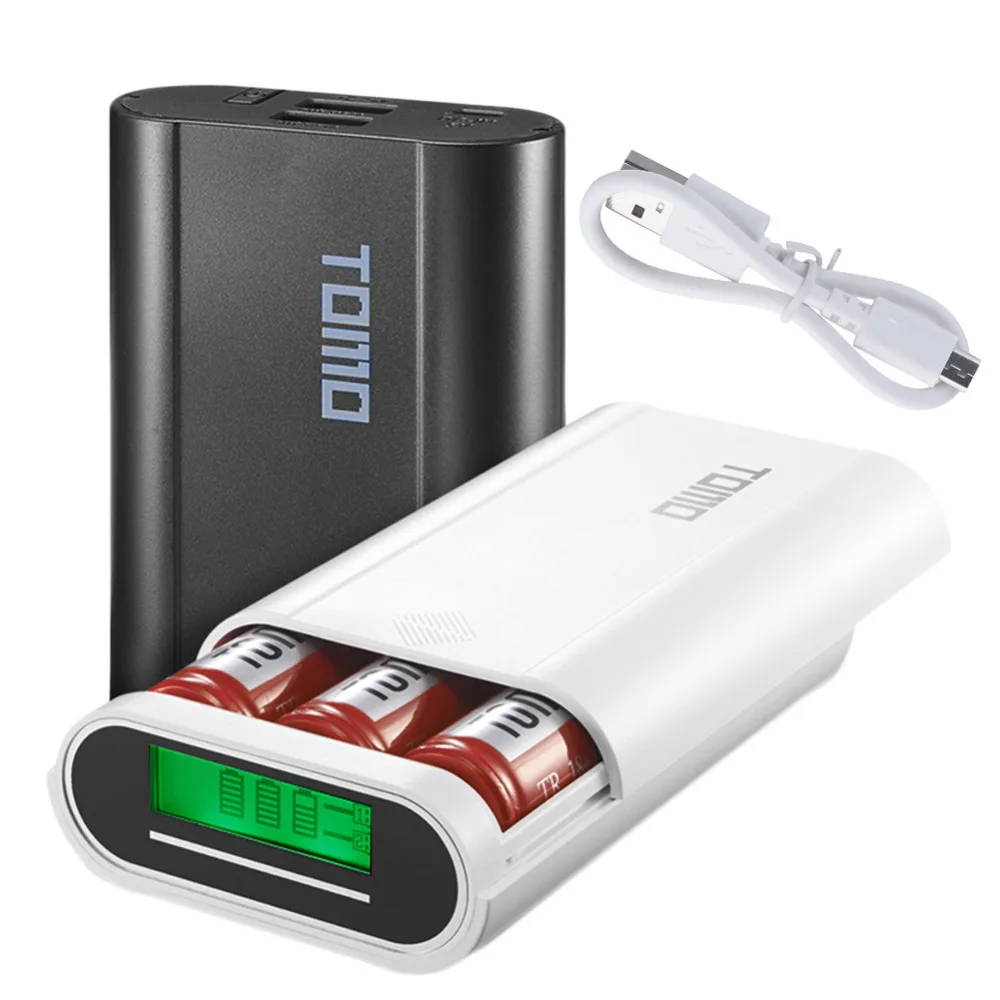 TOMO Intelligent Portable Display Power Bank Box 18650 Battery Charger 5V2A Powerbank Case Tomos For all smart phone