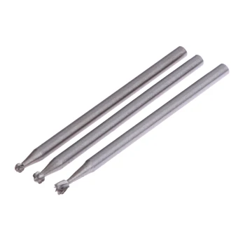 

3PCS 2.35mm HSS Routing Router Grinding Bits Burr File Set For Engraving Wood Rotary Tool Dremel Milling Cutter
