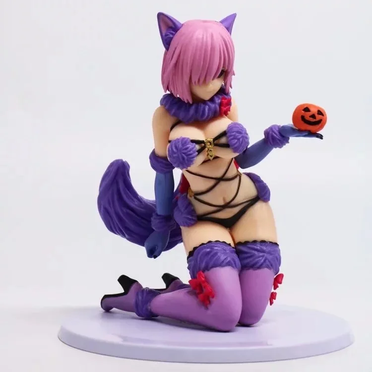 

13CM Japanese anime figure fate/stay night Halloween Shielder animal cosplay action figure collectible model toys for boys