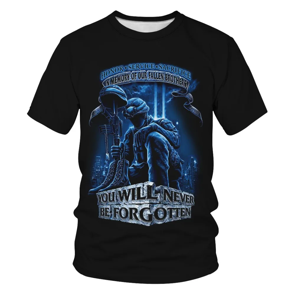 

2019 New men Women Independence Day Print T-Shirt Short Sleeve 3d T-Shirt Unisex Shirt eagle flag skull cross tees streetwear-2