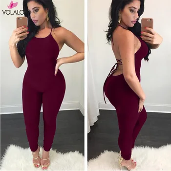 

2019 New Sexy Women Jumpsuit Bandage Lace Up Rompers Club Wear Backless Fashion Lady Overalls Macacao Jeminino Hot Sale