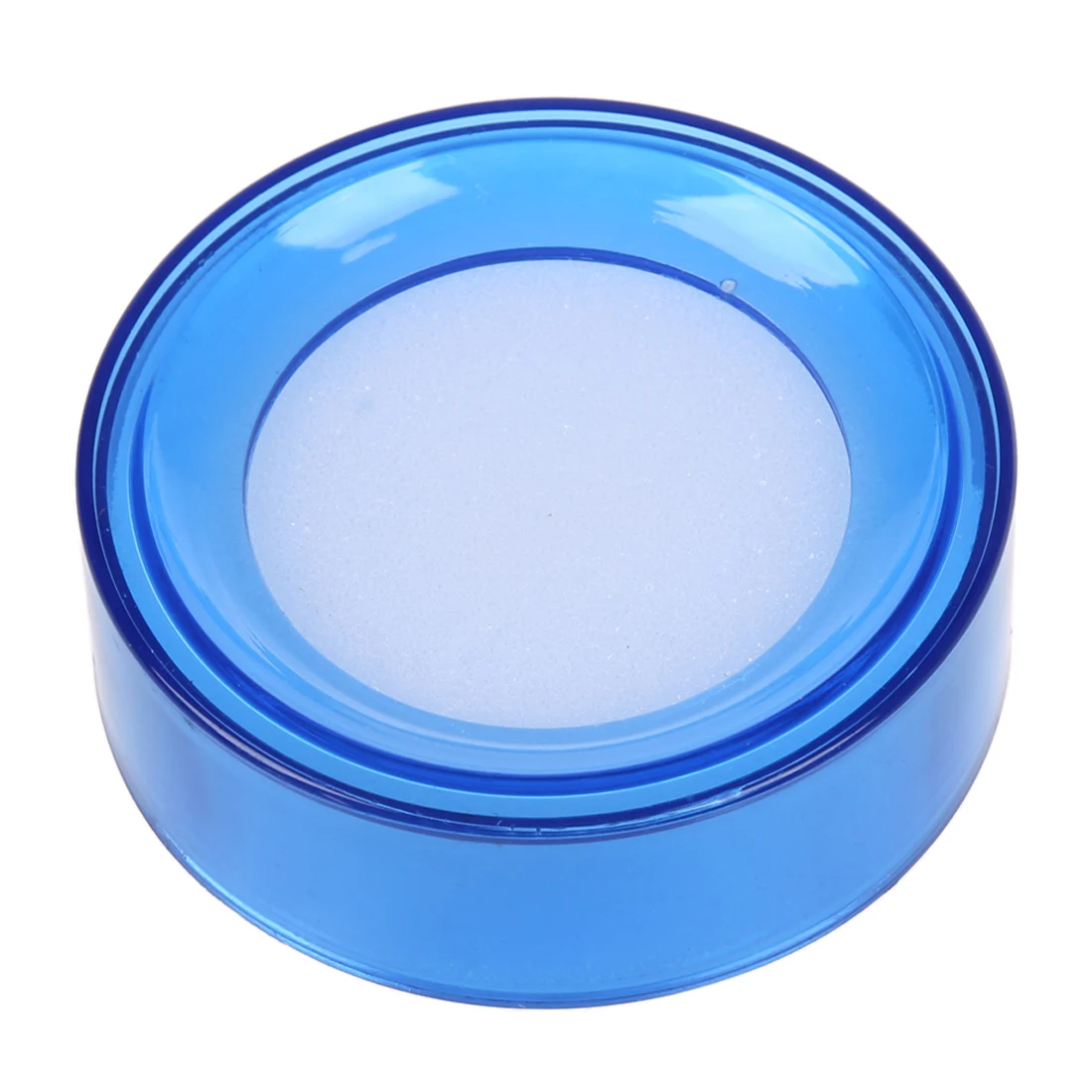 

2 x Clear Blue Plastic Round Case Finger Wet Sponge for Casher 6.9cm Dia