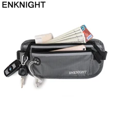 ENKNIGHT, большой рчид ремень для денег, для путешествий, поясная сумка, для женщин и мужчин, регулируемая, Фанни карта, противоугонная сумка, клетчатые карманы на молнии