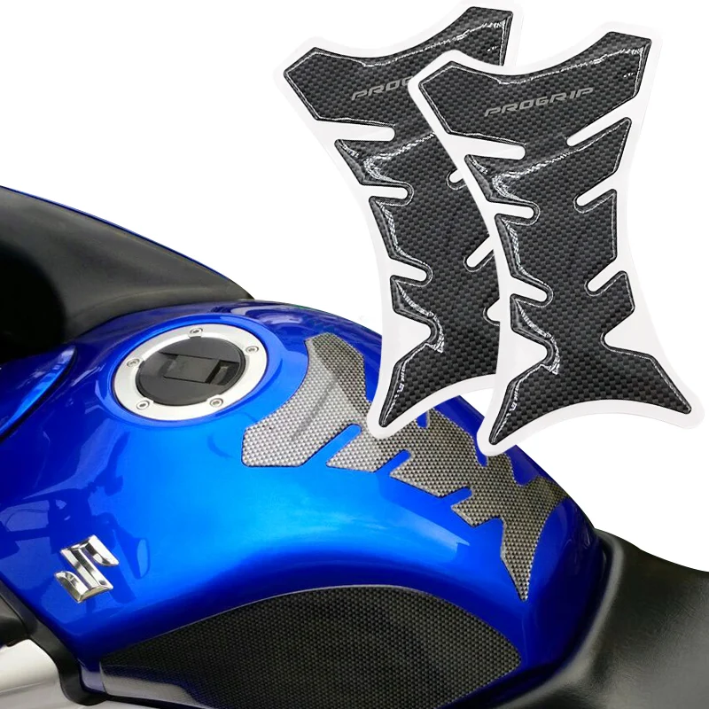 

1pc/2pcs Car Motorcycle Tank Sticker Decals 3D Carbon Fiber Tank Pad Motobike Devil Skull Logo Protect Fuel Racing Accessories