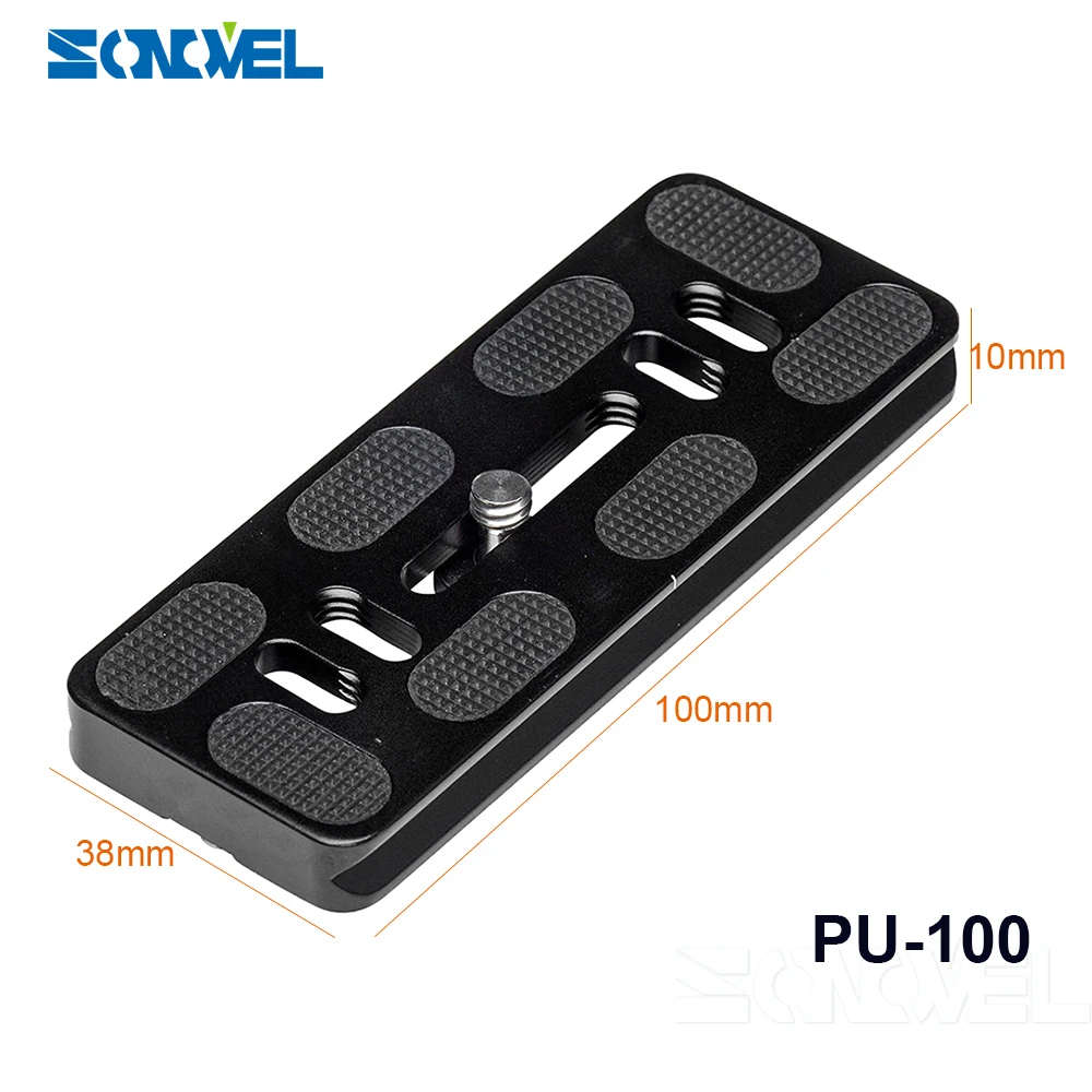 БЫСТРОРАЗЪЕМНАЯ пластина PU100/PU120/PU150/PU200 с винтовым креплением 1/4 &quotдля Arca Swiss Benro