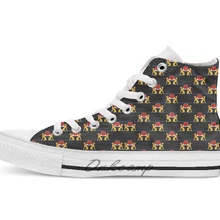 Египетский Бог Aker новинка дизайн дышащая Повседневная Высокая обувь на шнуровке холщовая обувь кеды