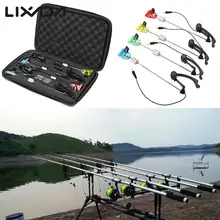 Lixada 4 шт. цветной светодиодный чехол для ловли карпа Свингер в чехле с подсветкой свингер чехол на молнии коробки для рыболовных снастей рыболовный свингер набор