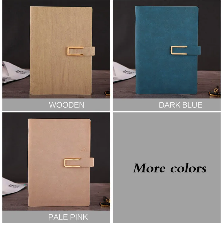 A5 Loose-leaf Notebook Imitation Leather PU Business Stationery Notebook Conference Record Book (8)