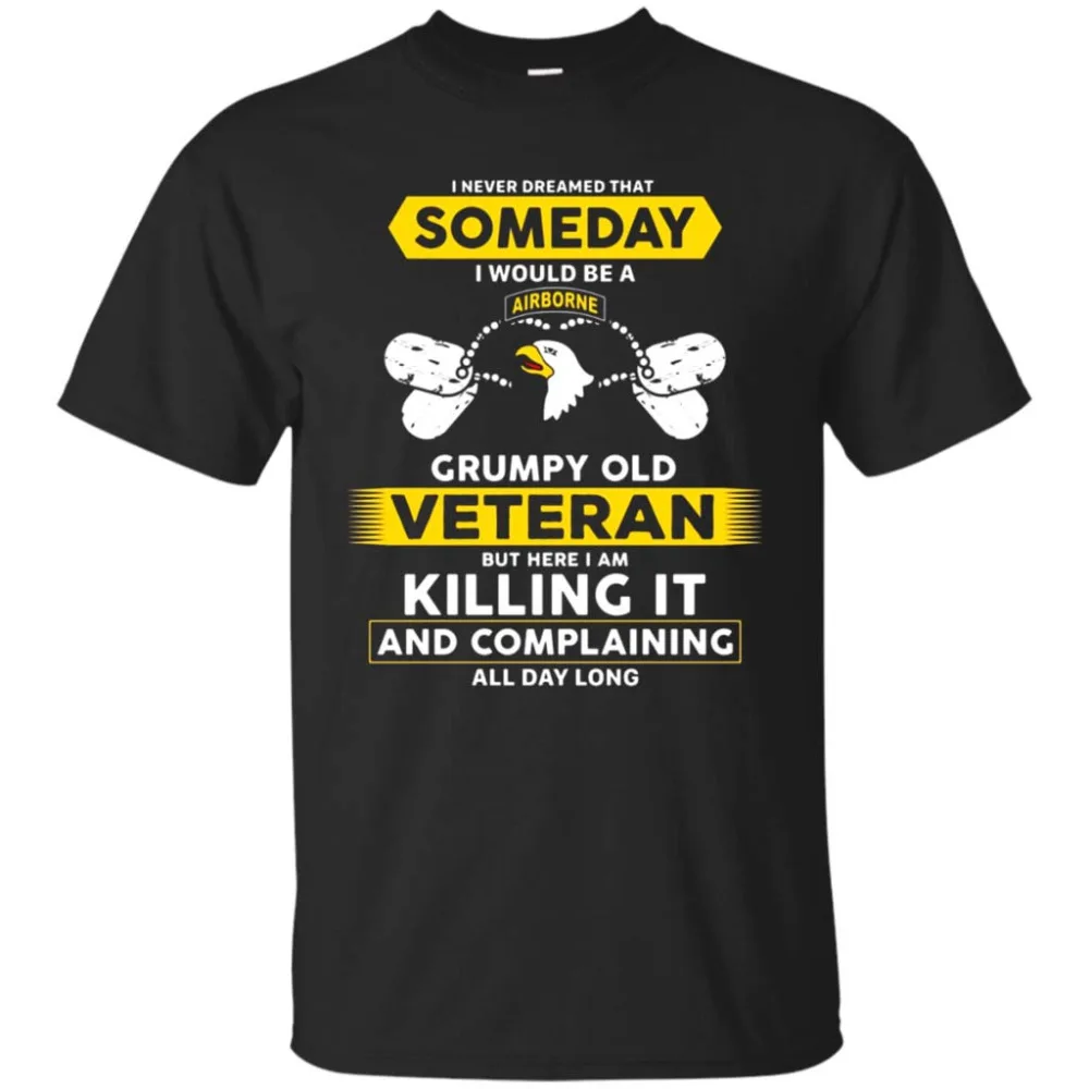 Grumpy Old Veteran 101st Airborne Division Veteran T Shirt-in T-Shirts
