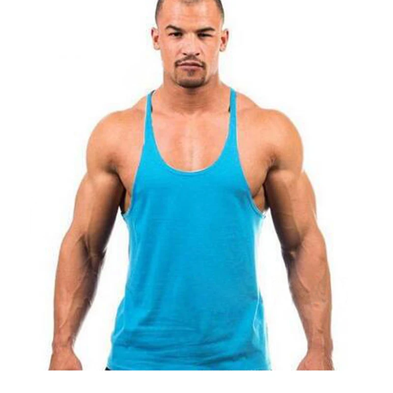 Summer Mens Vest Sport Bodybuilding Tank Tops Gym Fitness Clothing Male Solid Pure Cotton Breathable Quick Dry Undershirt M-XXL images - 6