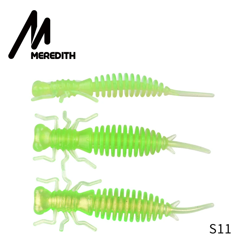 От магазина MEREDITH 8 шт./лот личинка реалистичный живых насекомых 1,7g 62 мм с наружной резьбой Мягкие Приманки форель червь приманки, мягкие приманки для рыболовных снастей - Цвет: S11