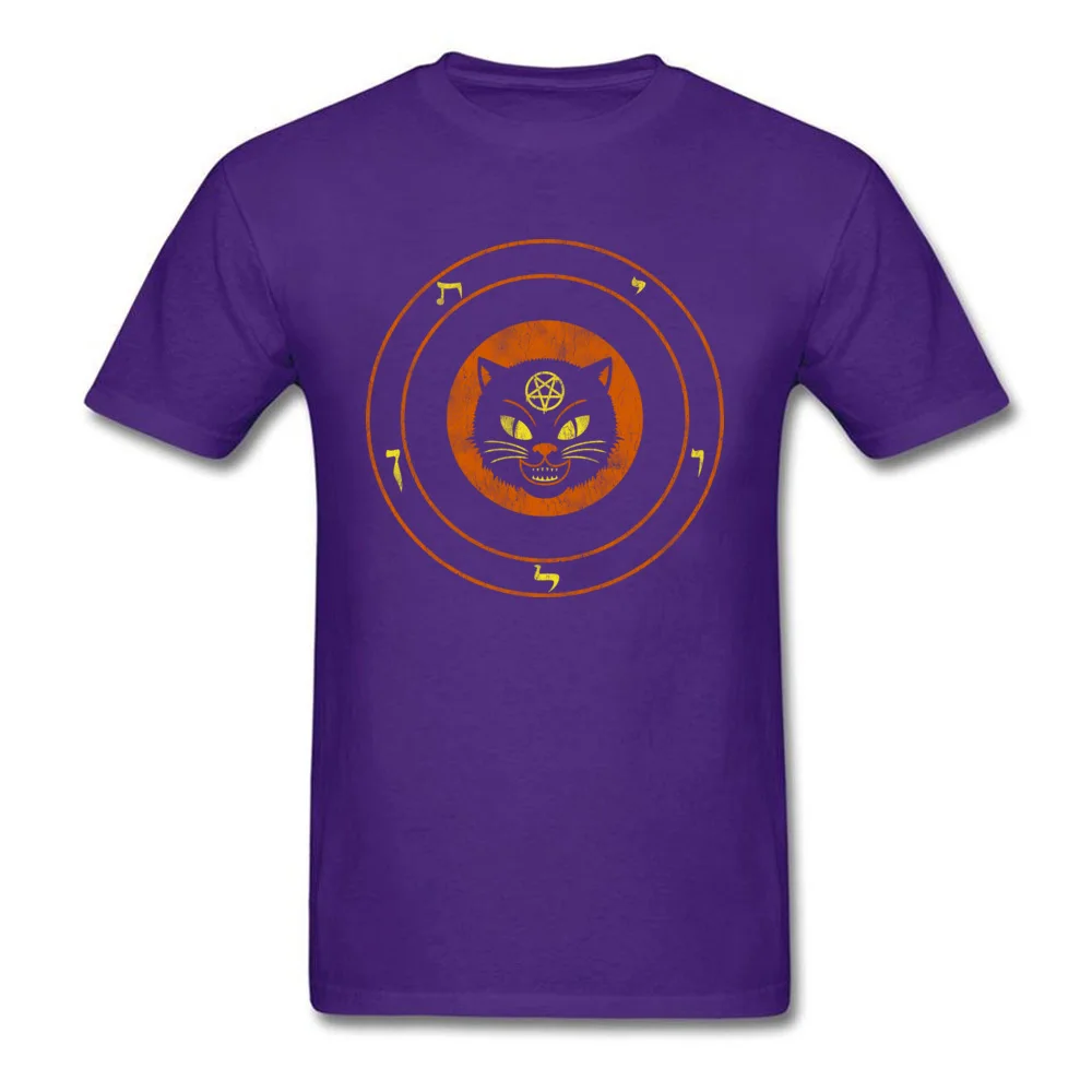 Order of the Black Cat T-Shirt Short Sleeve Casual Brand New Young Labor Day Tops Tees Casual Tops & Tees O Neck Pure Cotton Order of the Black Cat purple