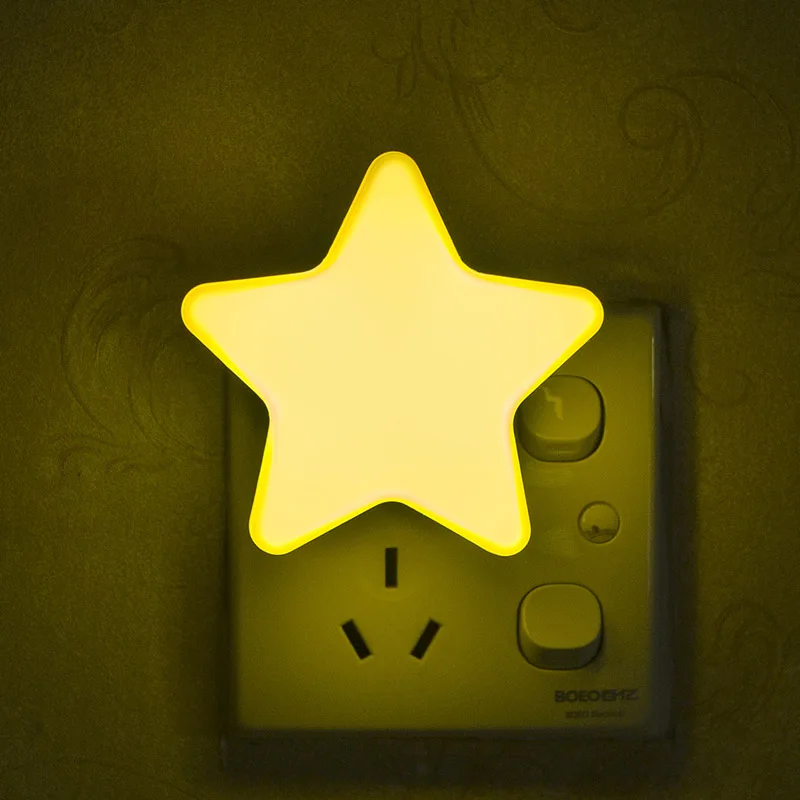 

Mini Led Night Lights Cute Star Light Sensor Control Kids Room Decoration Lamp US/EU Plug SLC88